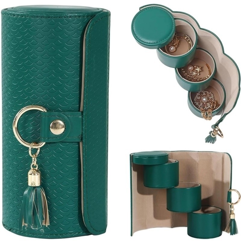 Multi-Tiered Travel Jewelry Holder, Organizer for Trips
